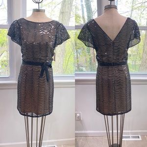 Phoebe sequin belted mini dress